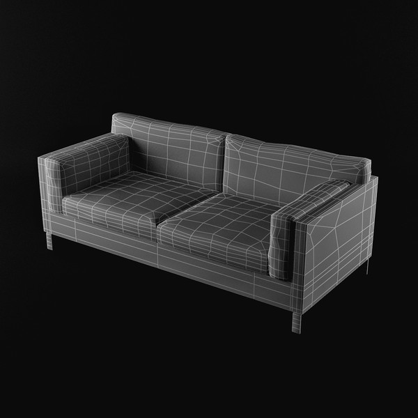 3d model modern couch leather fabric - Couch 03 by lajhar